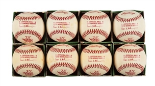 1978 World Series Baseballs (8) In Boxes